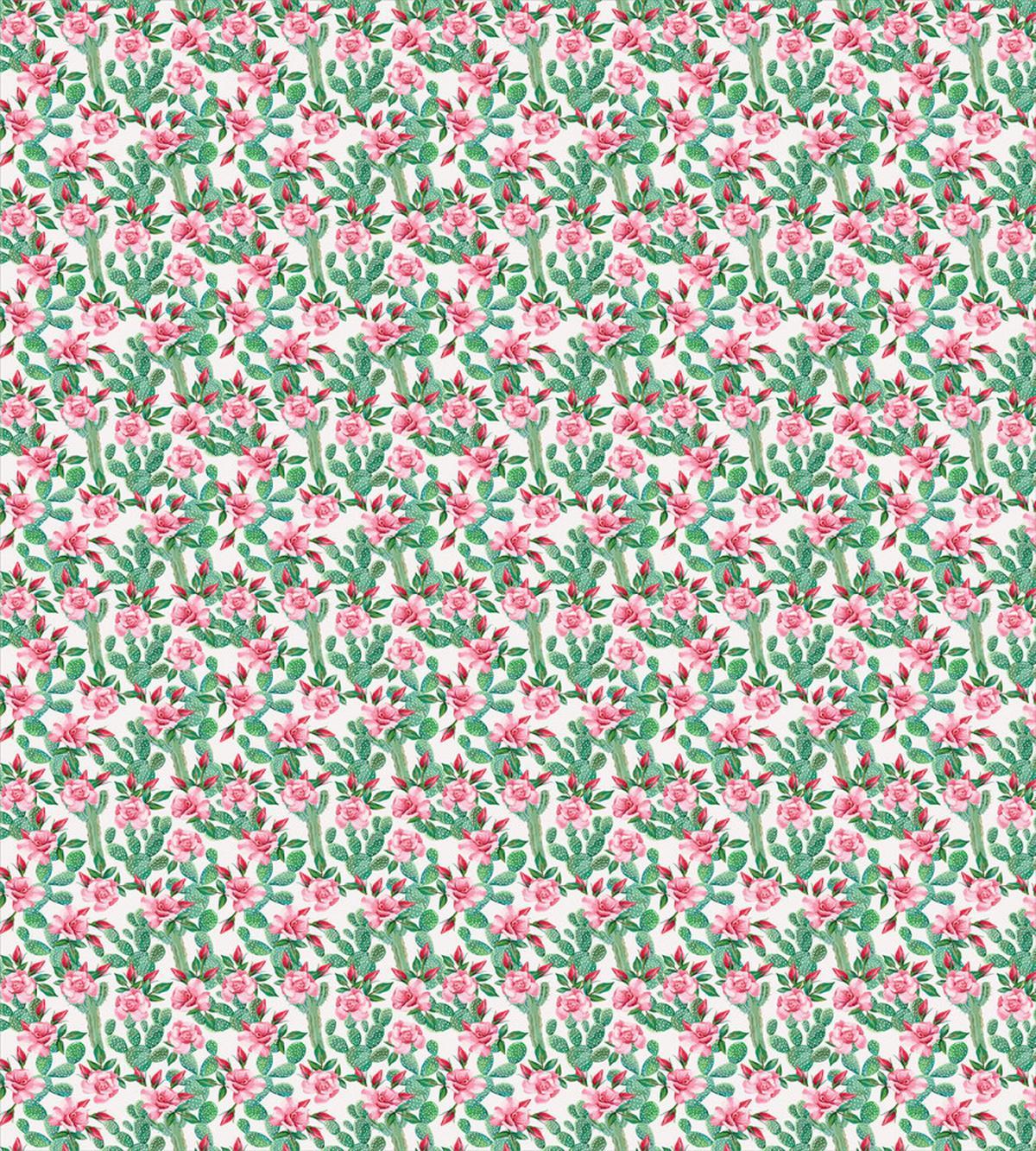 Rosebuds with Cactus Art — Pattern