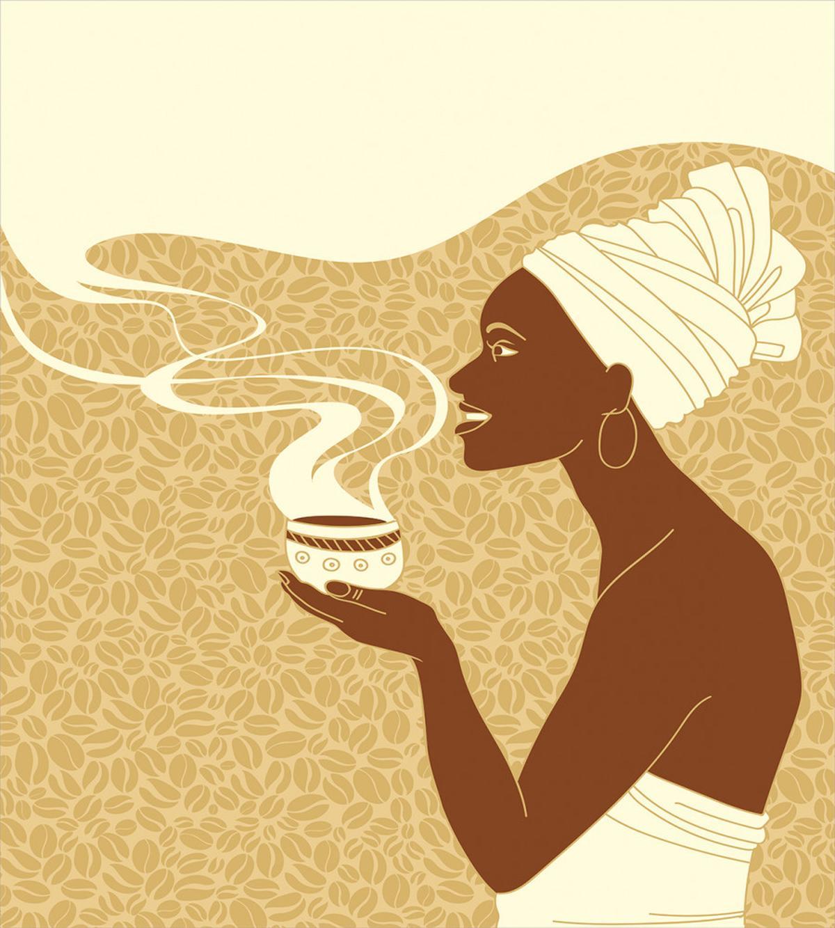 Happy Afro Lady — Pattern