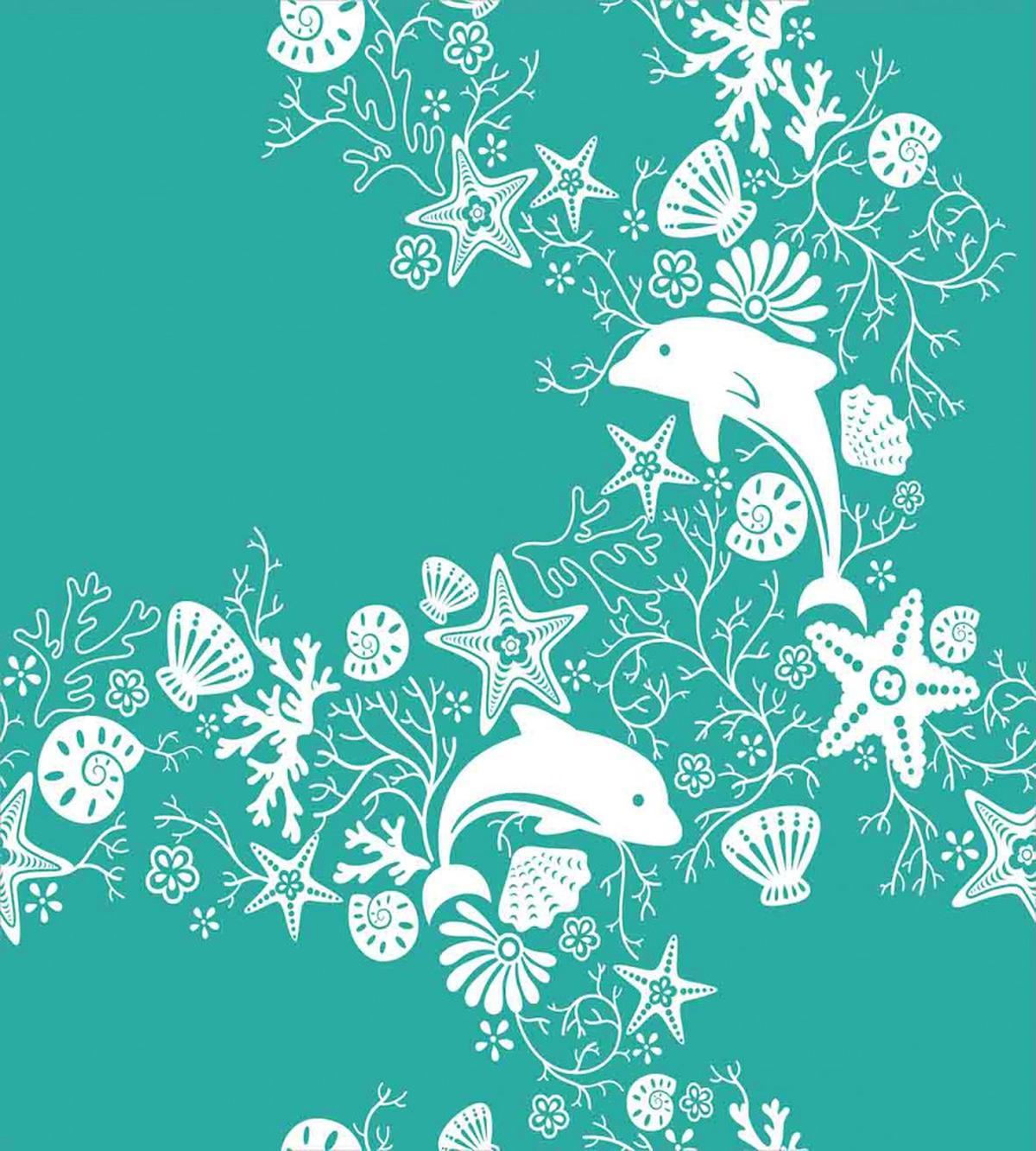 Dolphins and Flowers — Pattern