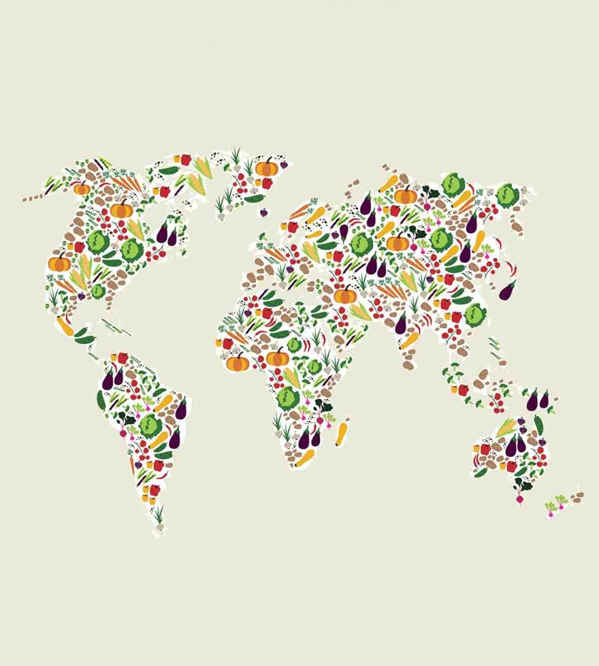 Vegetable Map of World — Pattern