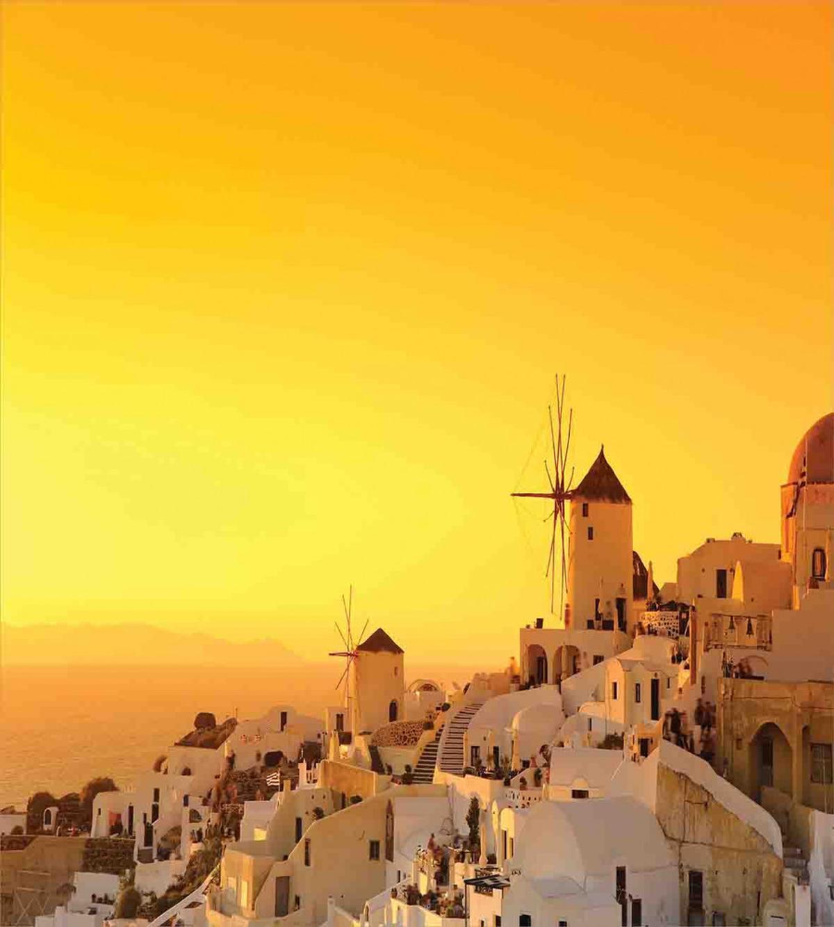 Sunset Santorini Vacation — Pattern