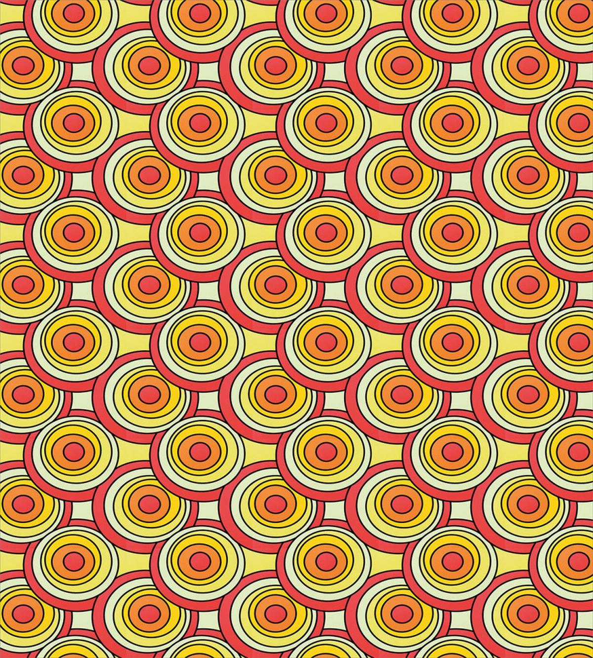 Circles in Warm Pastel Tones — Pattern