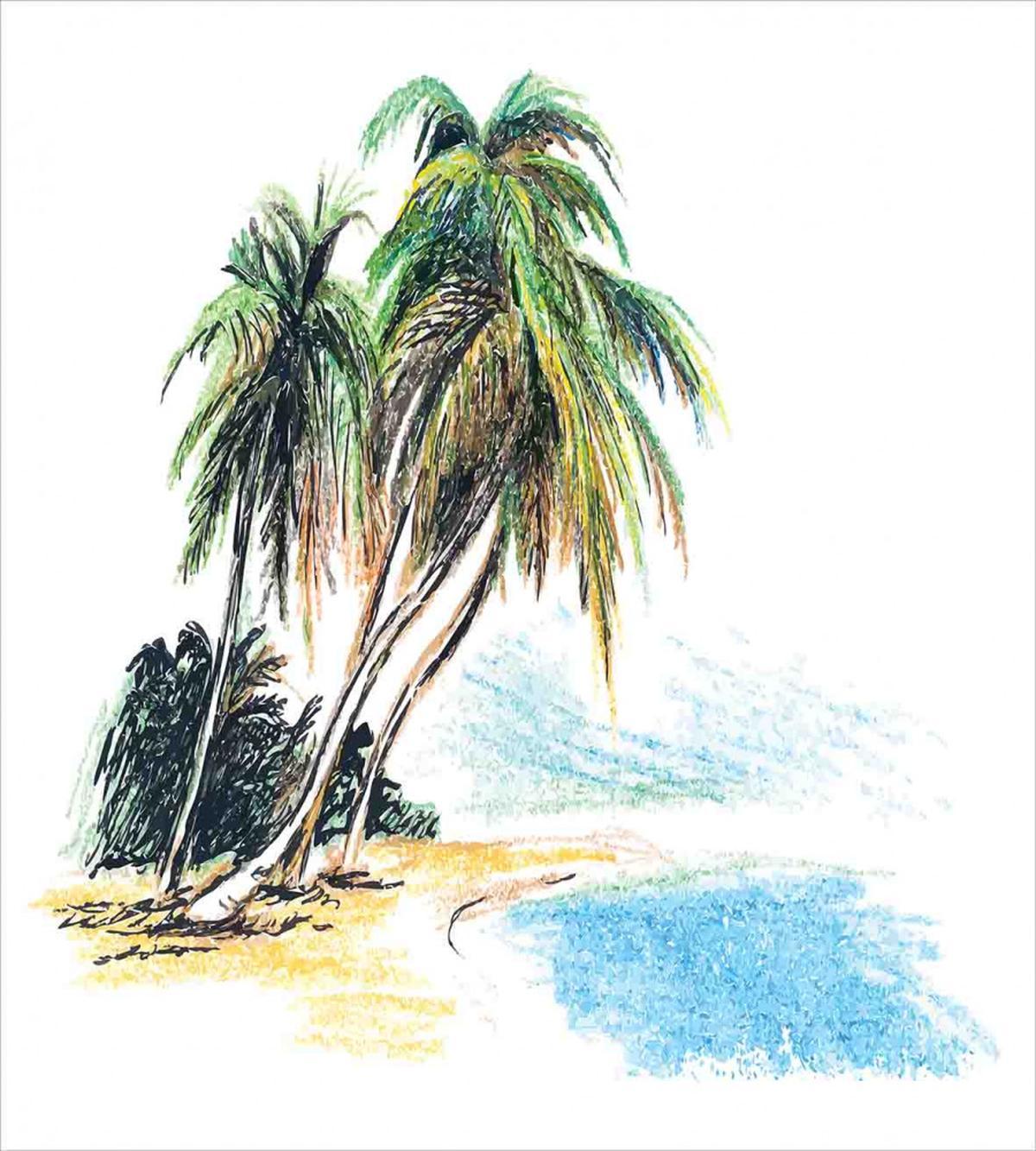 Palm Trees Coastal Charm — Pattern