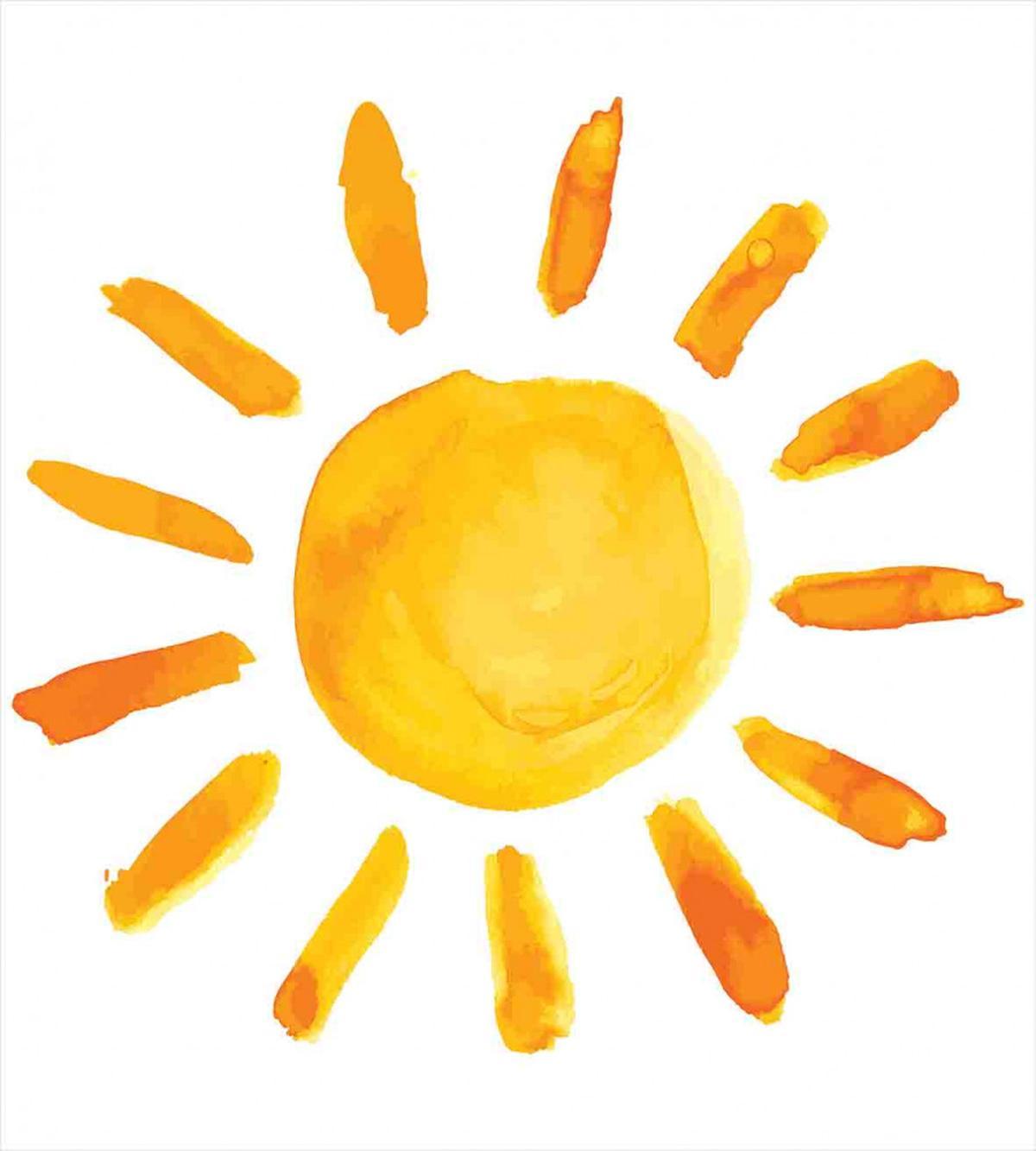Watercolor Sun Childish — Pattern