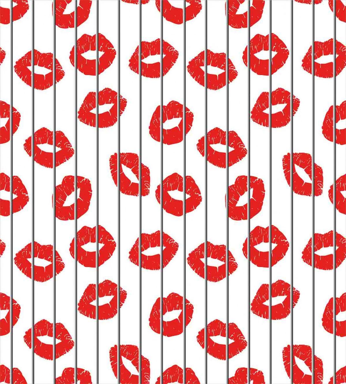 Woman Lips Love Behind Bars — Pattern