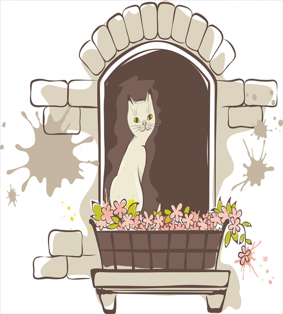 Cartoon Pet Cat Animal — Pattern