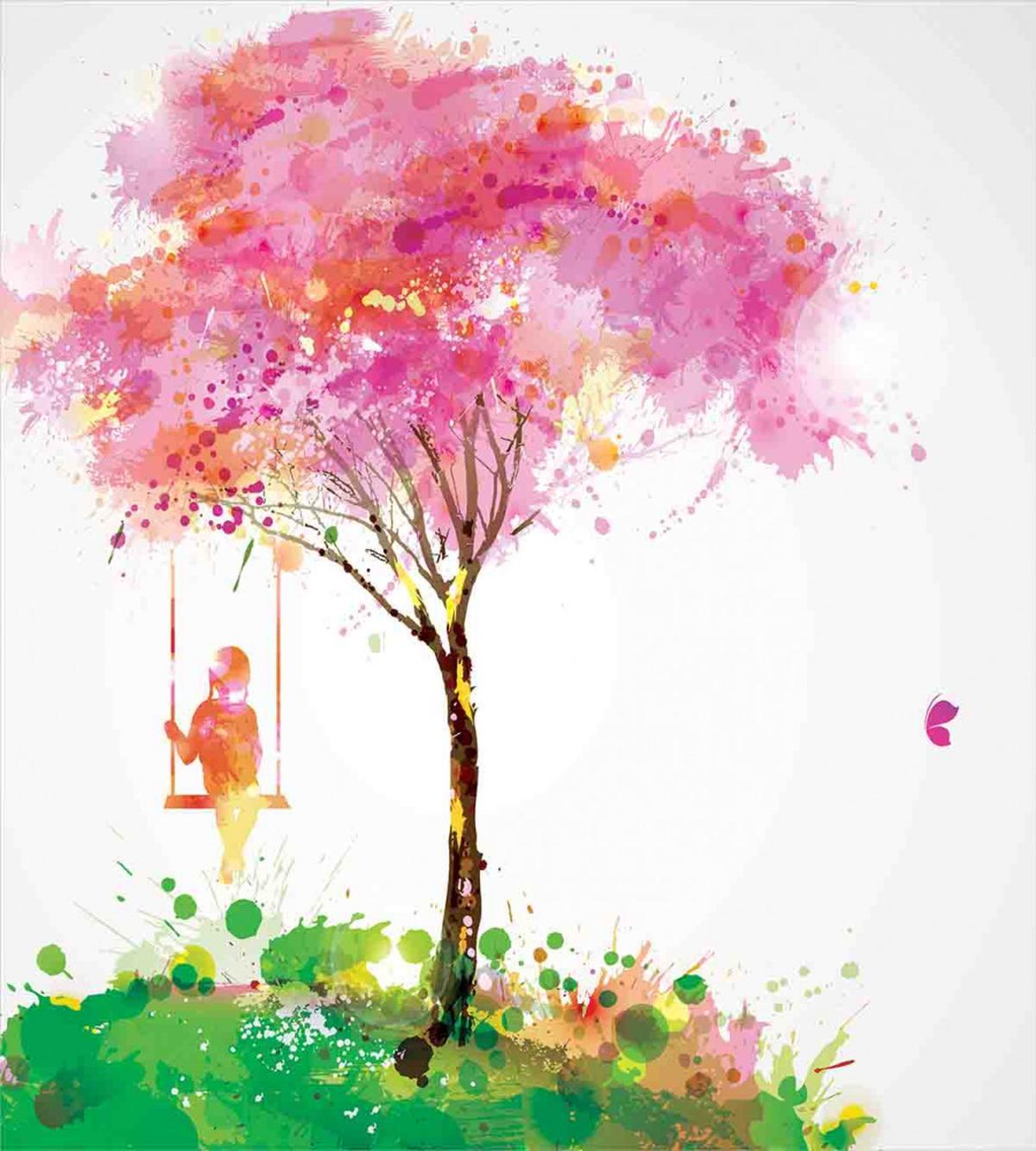 Spring Blossoming Tree — Pattern