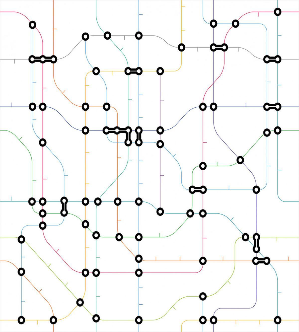 Colorful Lines Metro Scheme — Pattern