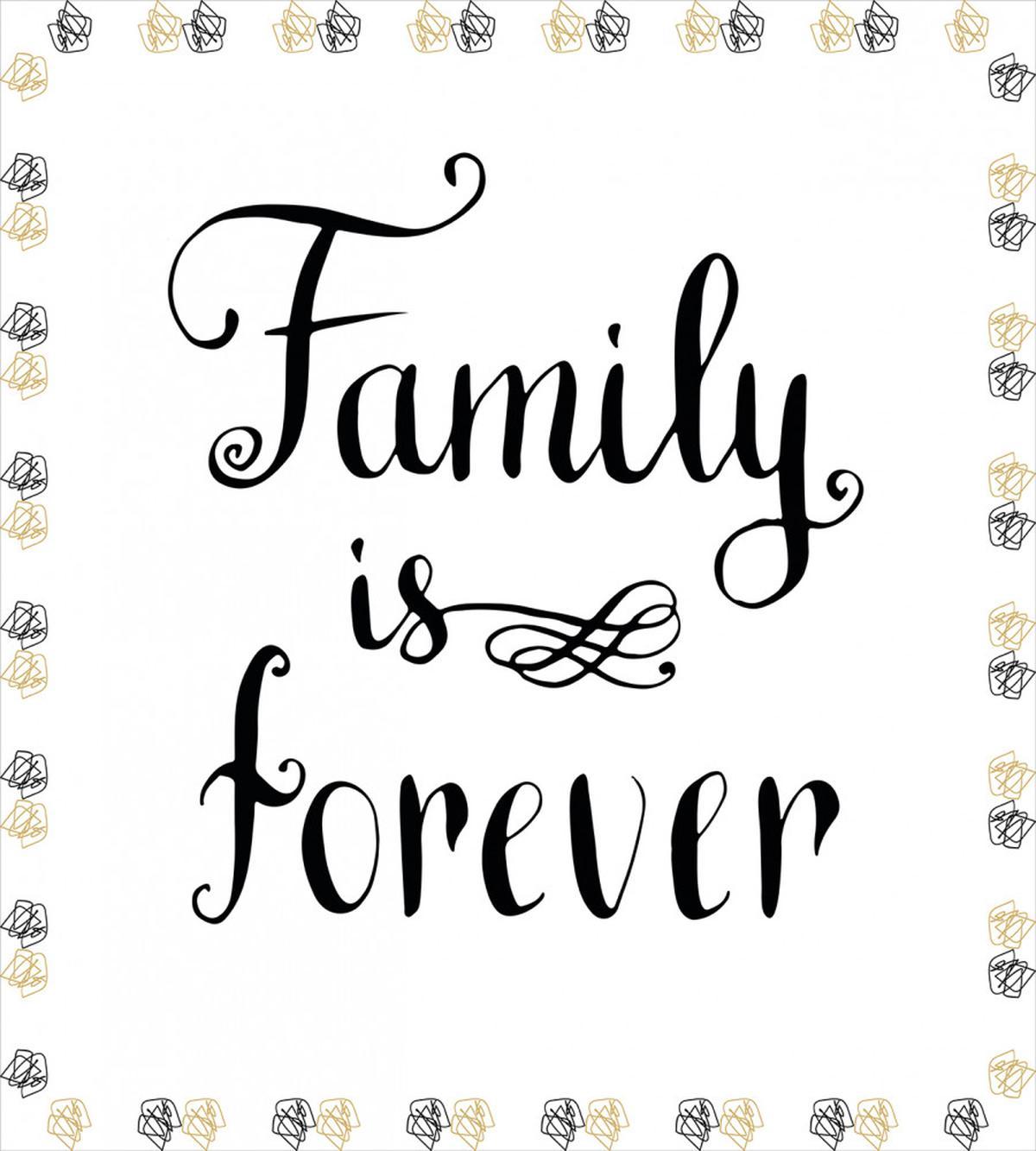 Family Words Ink Sketch — Pattern