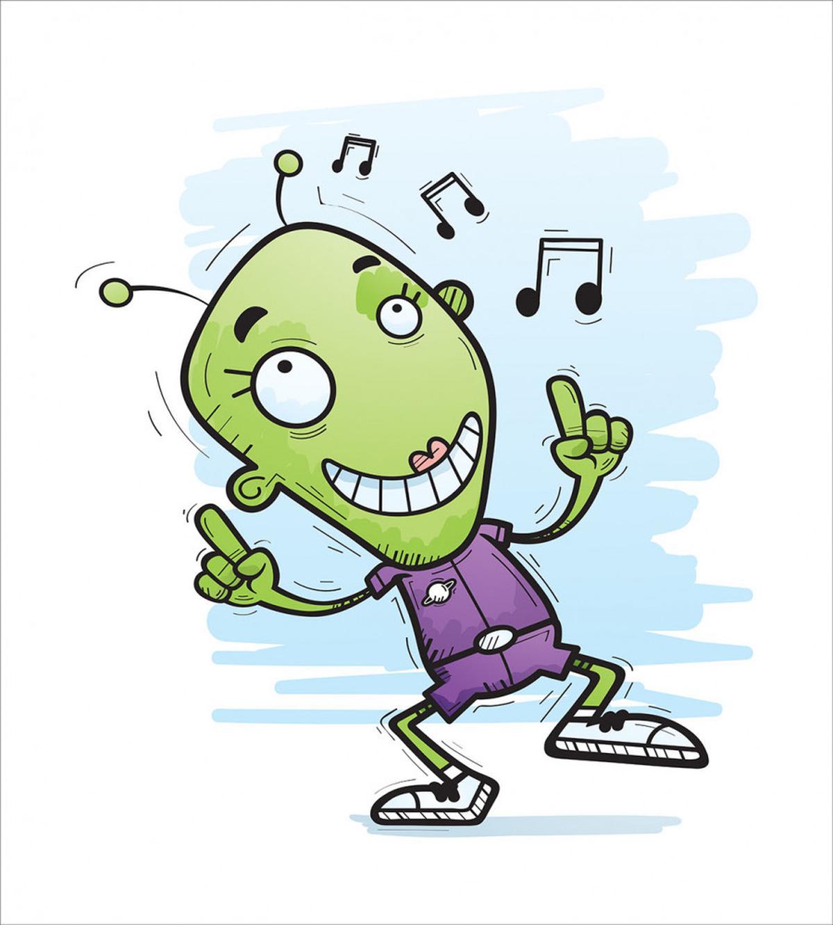Funny Alien Dancing to Music — Pattern