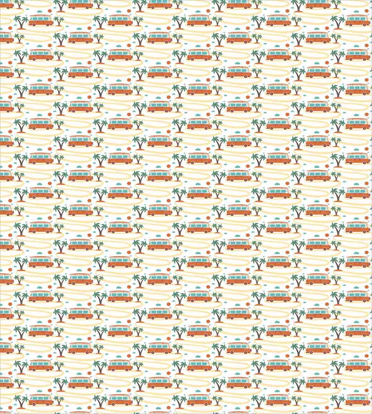Hippie Van on Road — Pattern