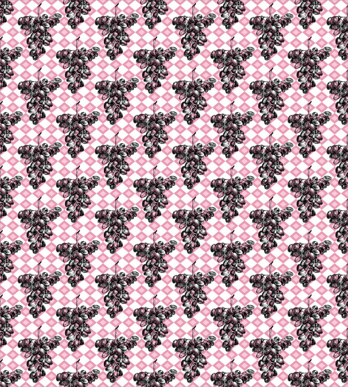 Sketchy Fruit on Squares — Pattern