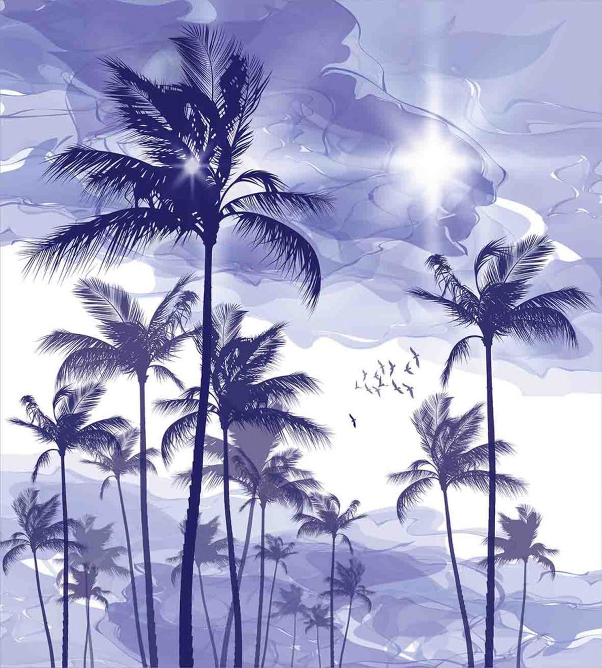 Tropic Palm Tree Sunny Day — Pattern