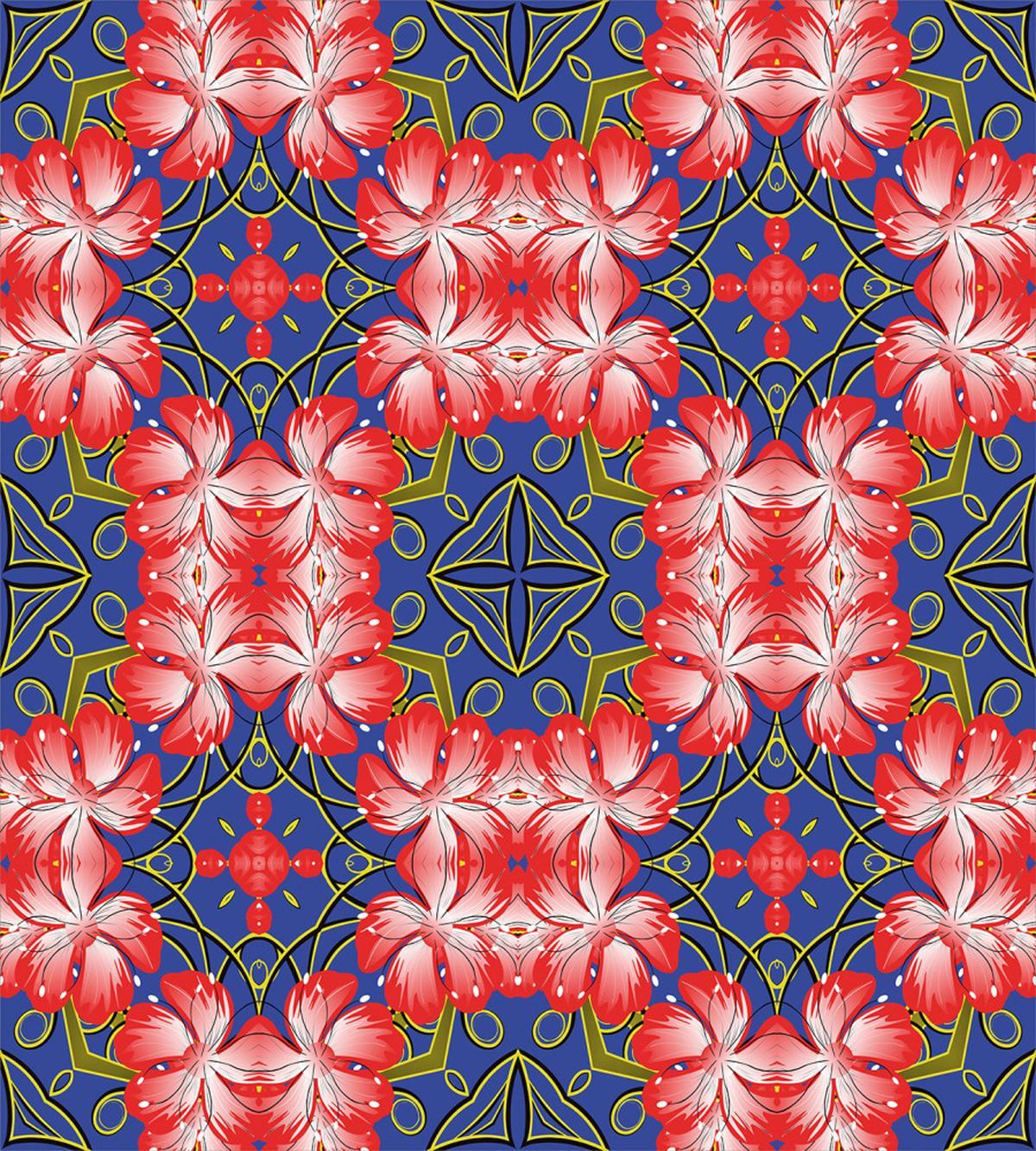 Blossoms Bands Vibrant — Pattern