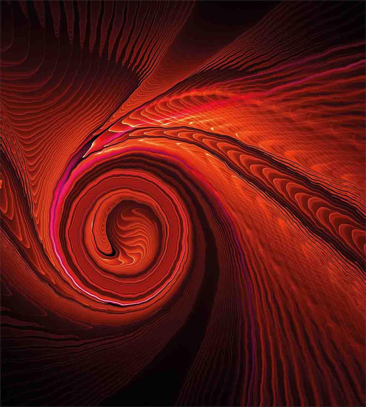 Surreal Waves Spiral Art — Pattern
