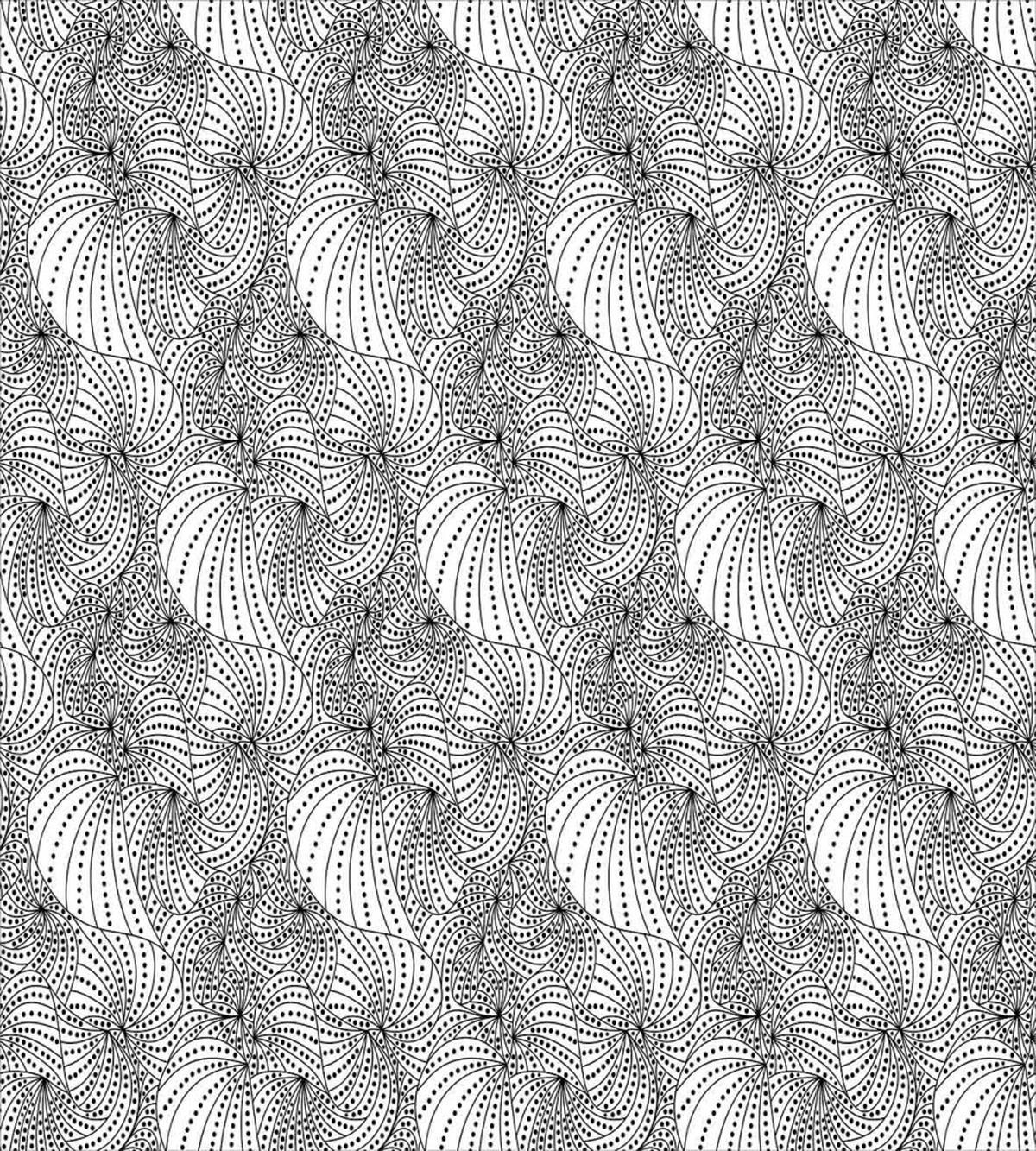 Curvy Hypnotic Lines Dots — Pattern