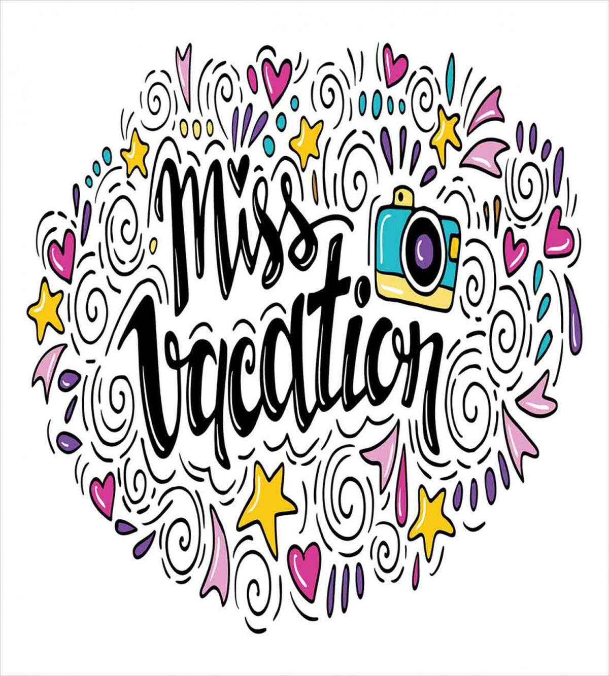 Miss Vacation Doodle — Pattern