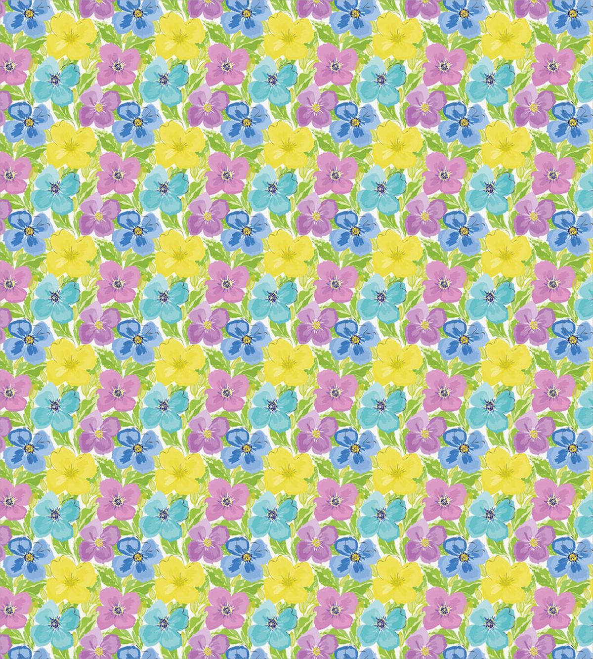Watercolor Flower and Leaves — Pattern