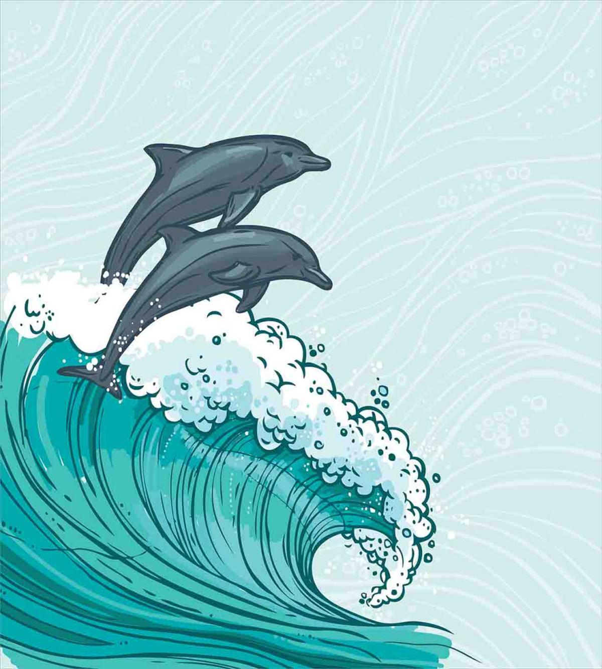 Sea Waves Sketch Art — Pattern