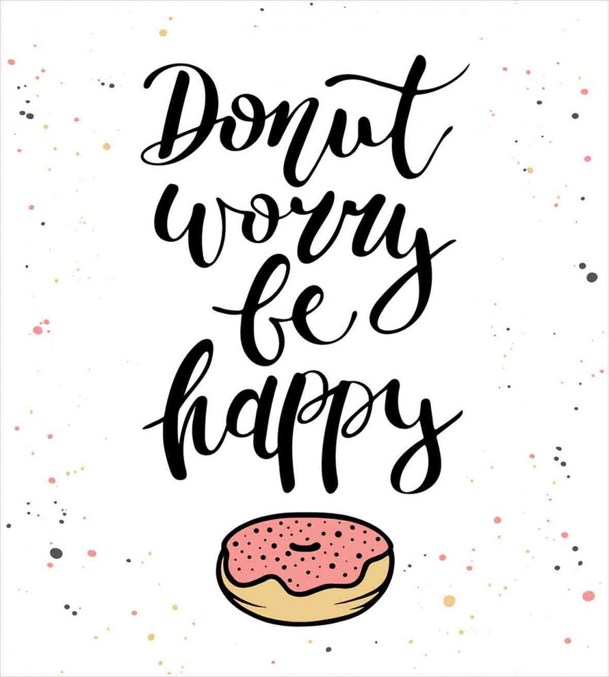 Donut Worry Words Stains — Pattern