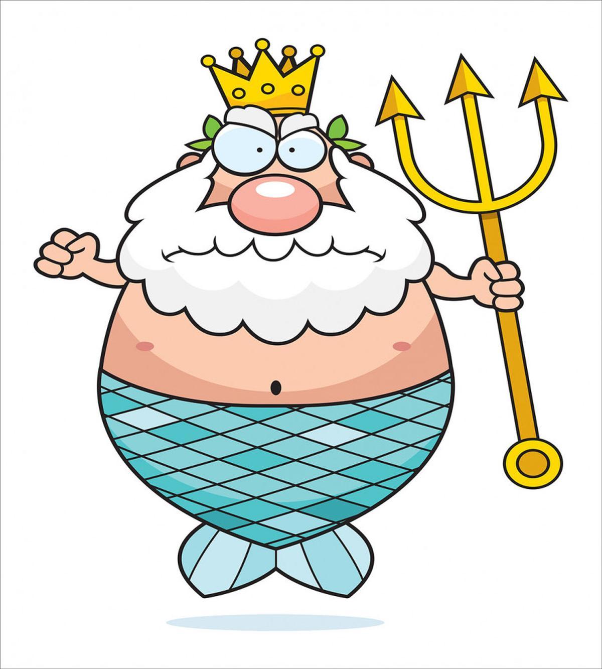 Funny Cartoon Angry King — Pattern