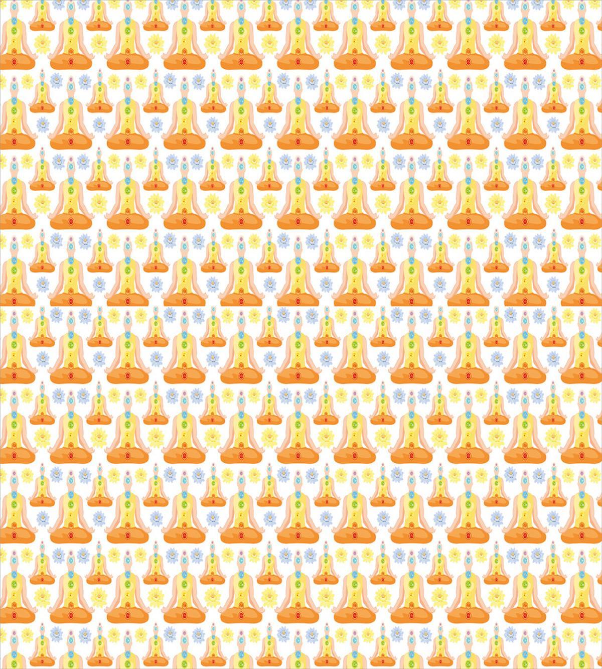 Lotus Position Sitting Man — Pattern