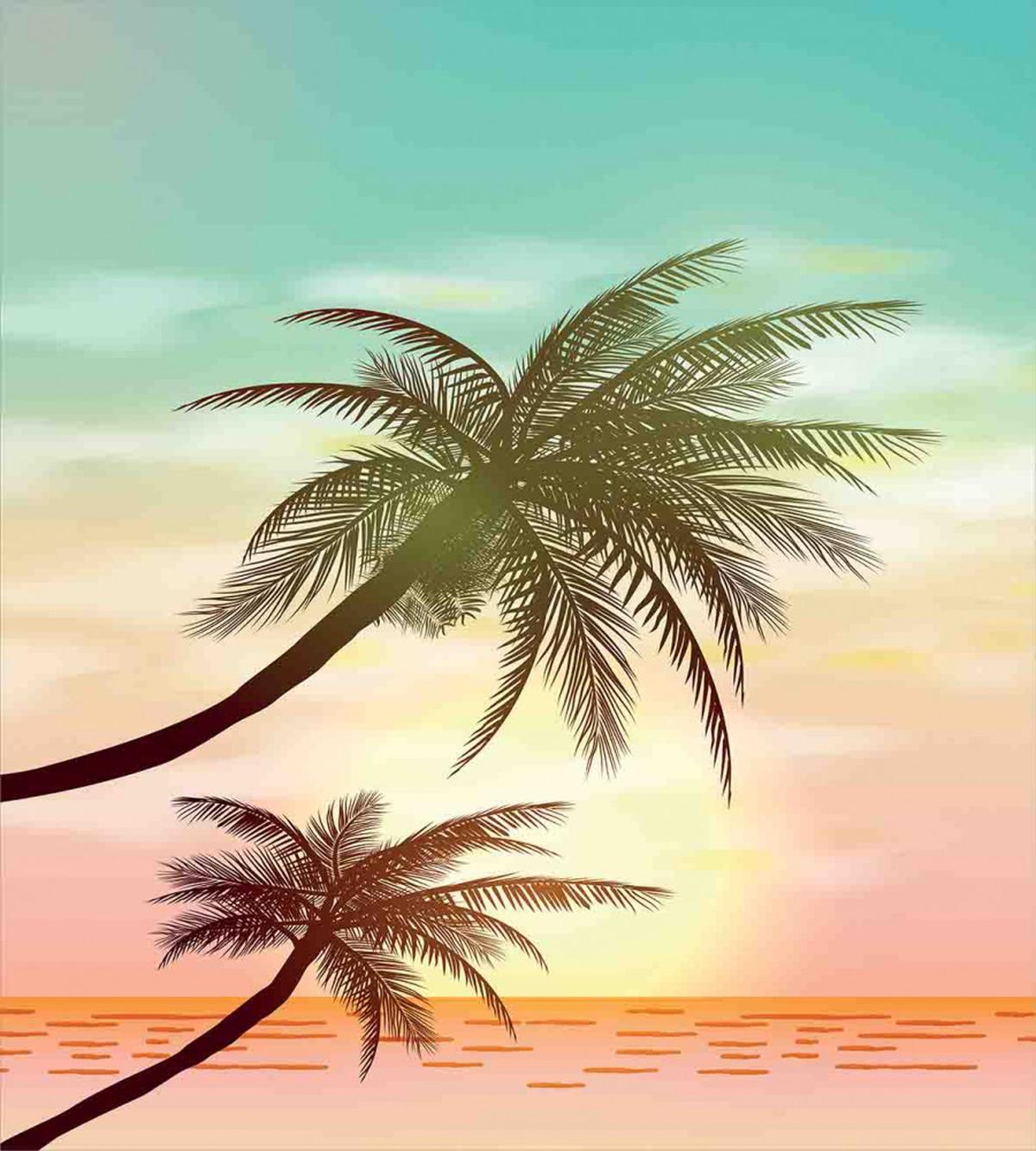 Tropical Horizon Scene — Pattern