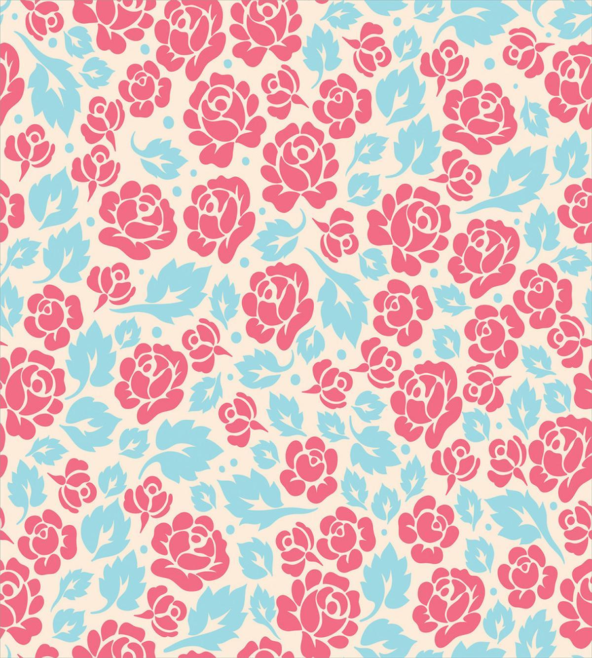 Retro Rose Buds — Pattern