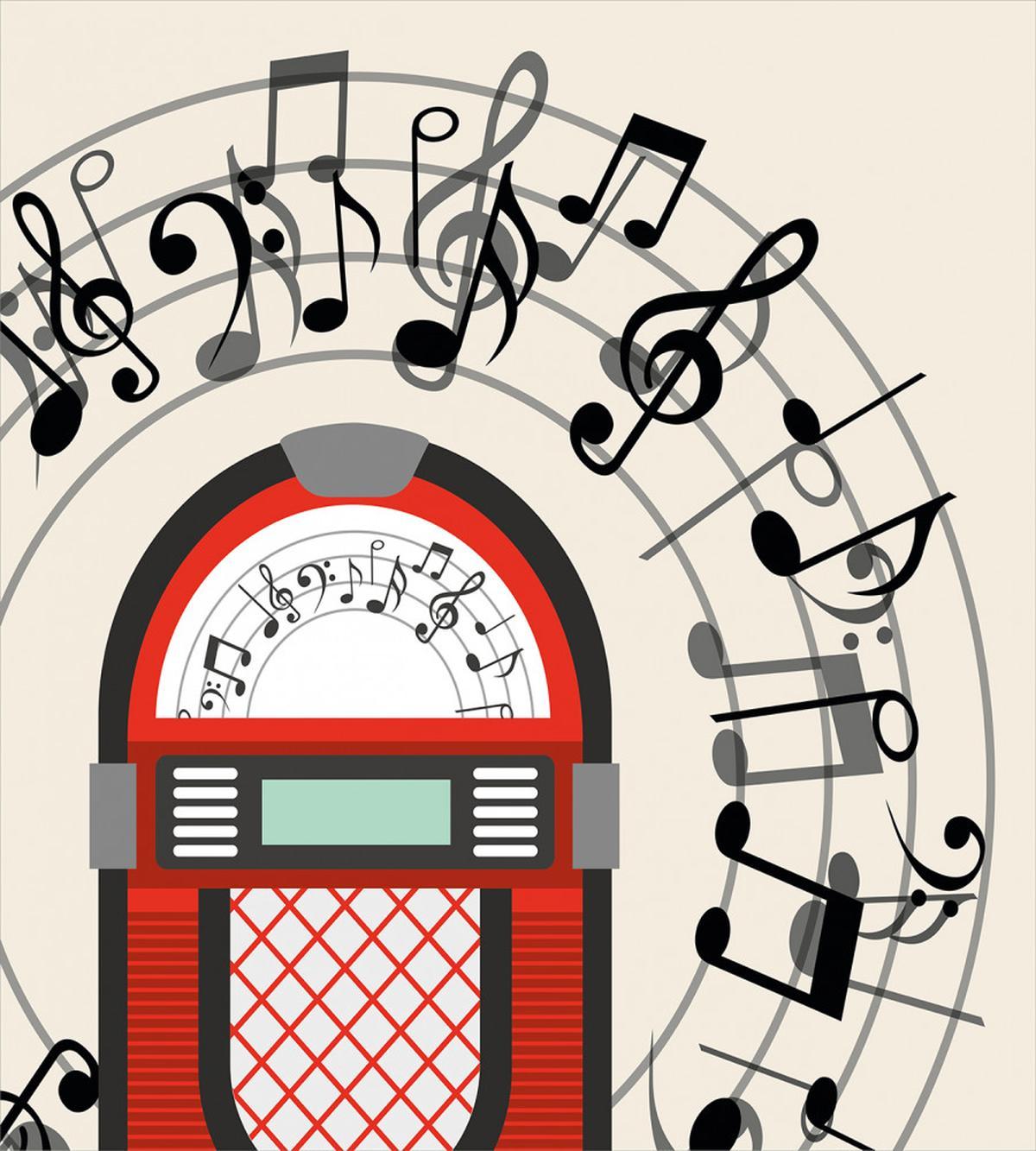 Antique Red Old Music Box — Pattern