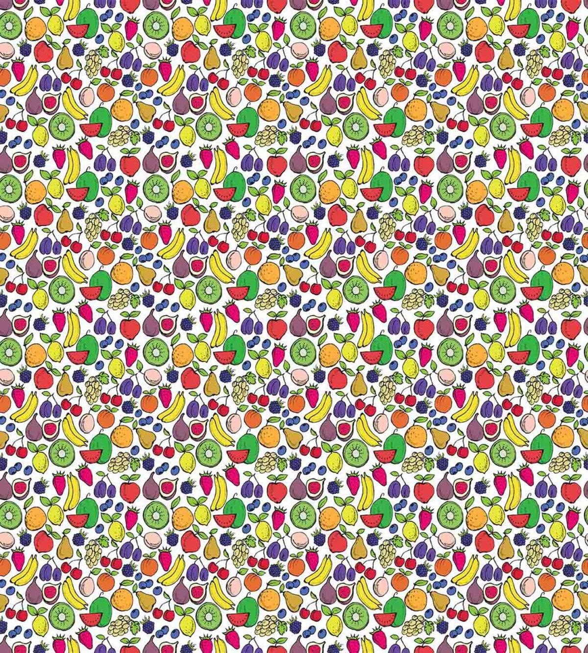 Colored Drawing of Fruits — Pattern