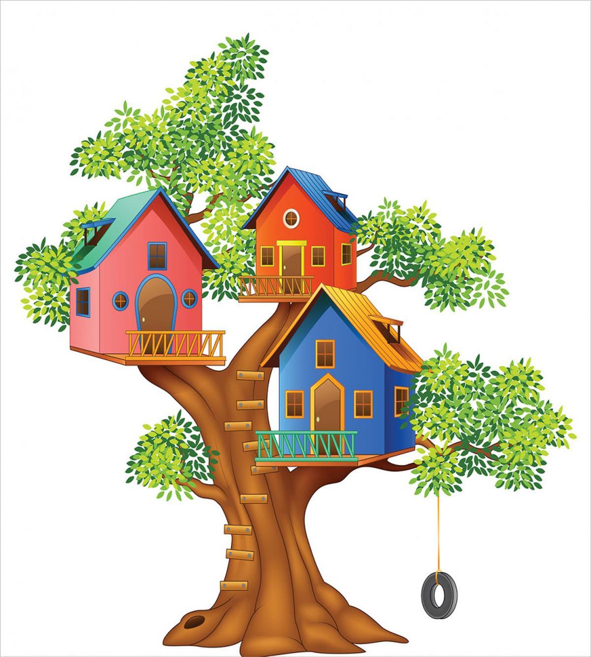 Cartoon Cottages — Pattern