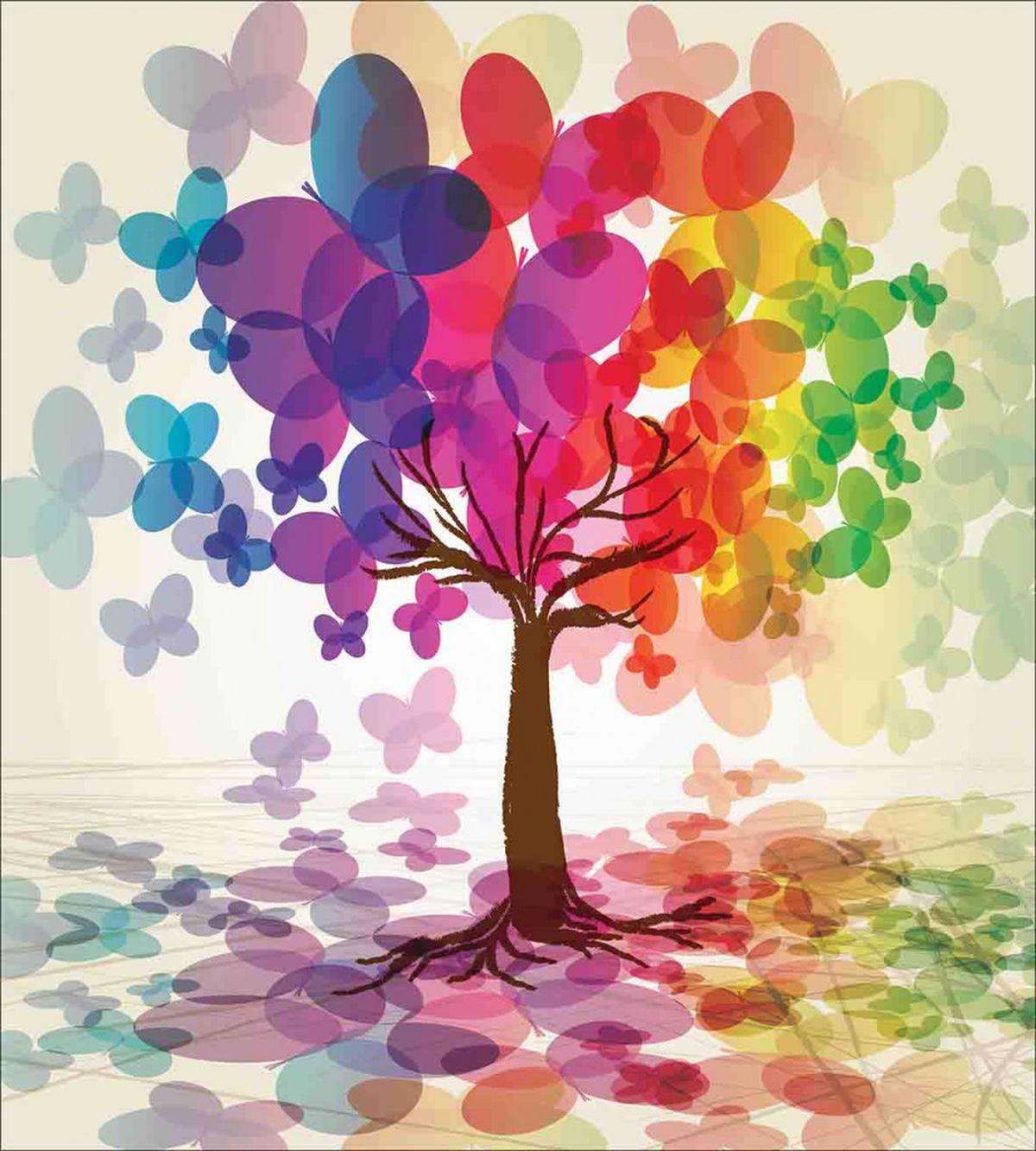 Colorful Spring Tree — Pattern