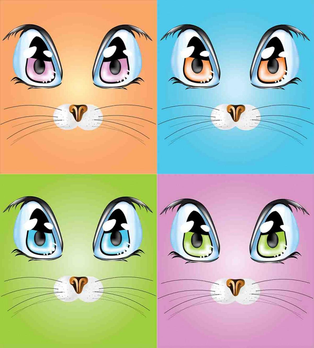 Colorful Animal Kitten — Pattern