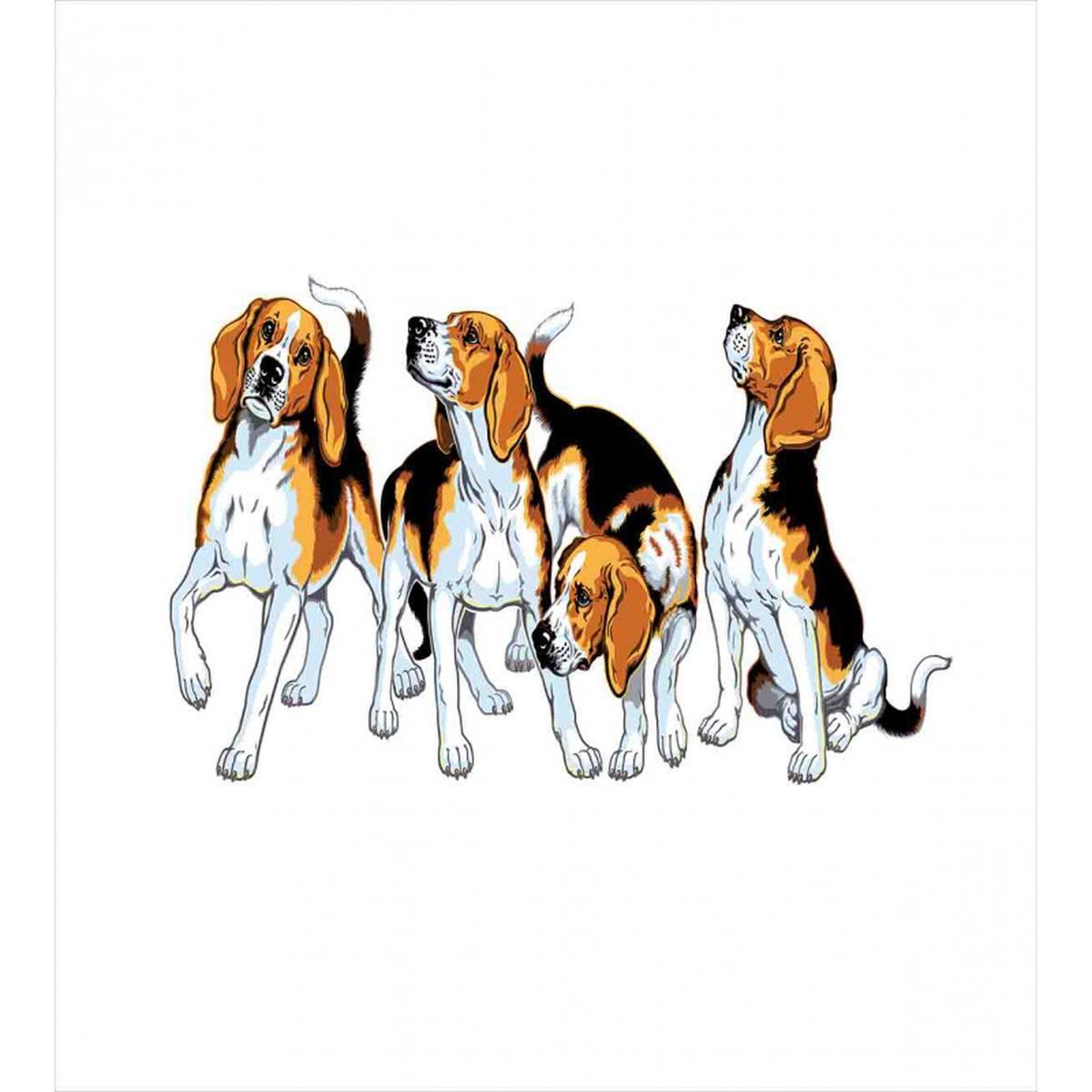 4 Beagle Hounds Play — Pattern