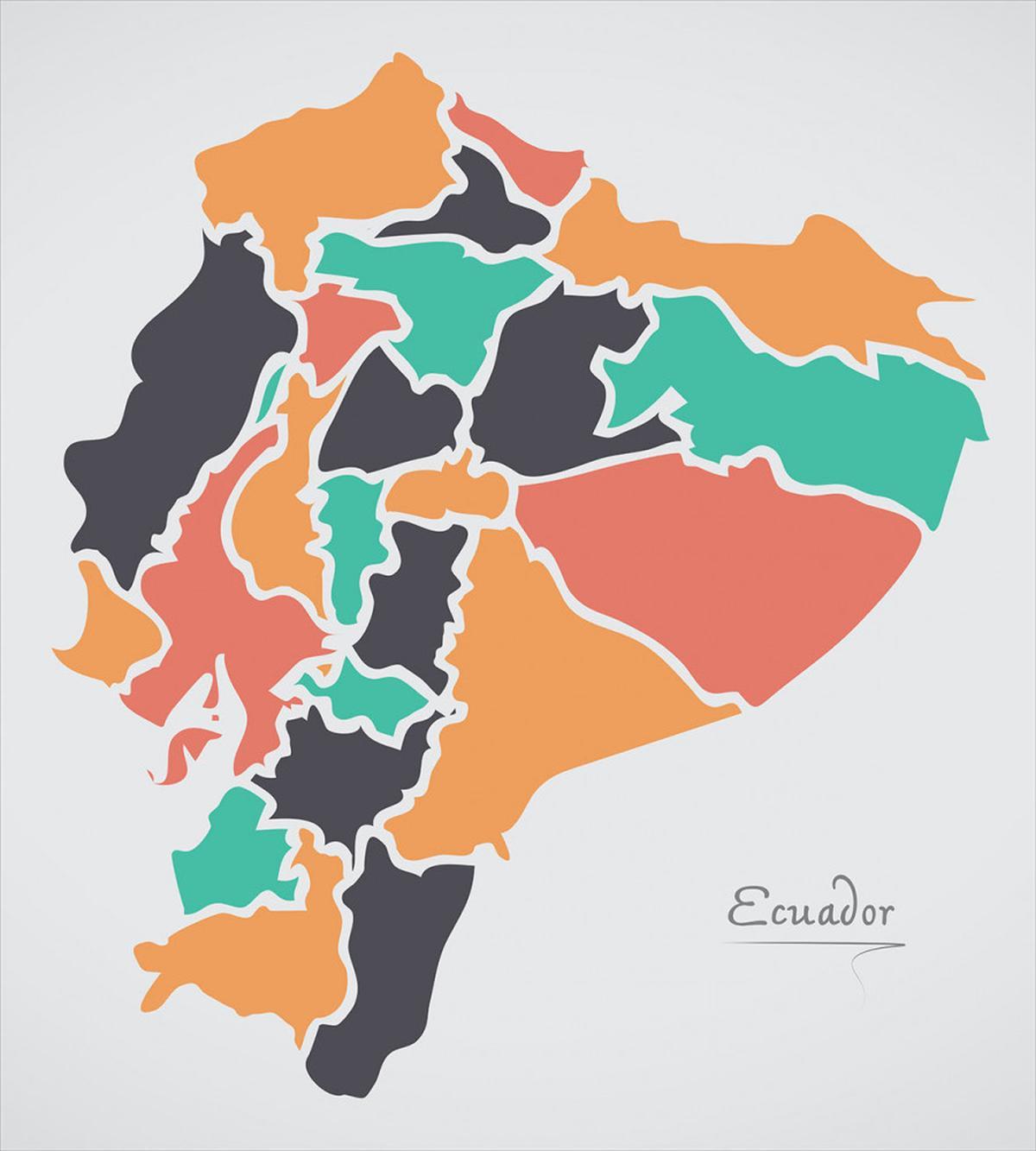 Modern Colorful Map Cities — Pattern