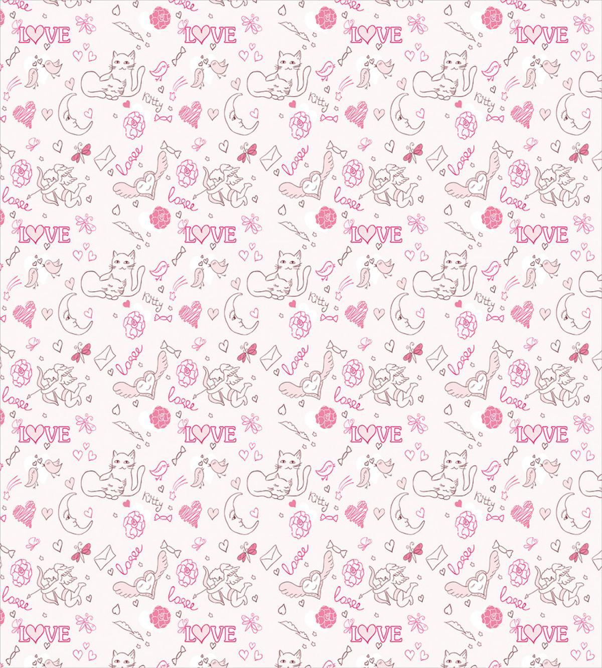 Kissing Birds Eros Cats — Pattern