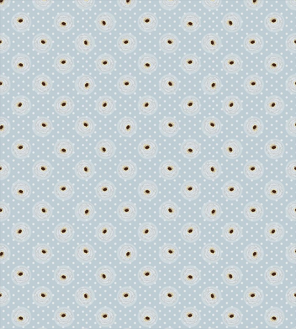 Soft Flora on Polka Dots — Pattern