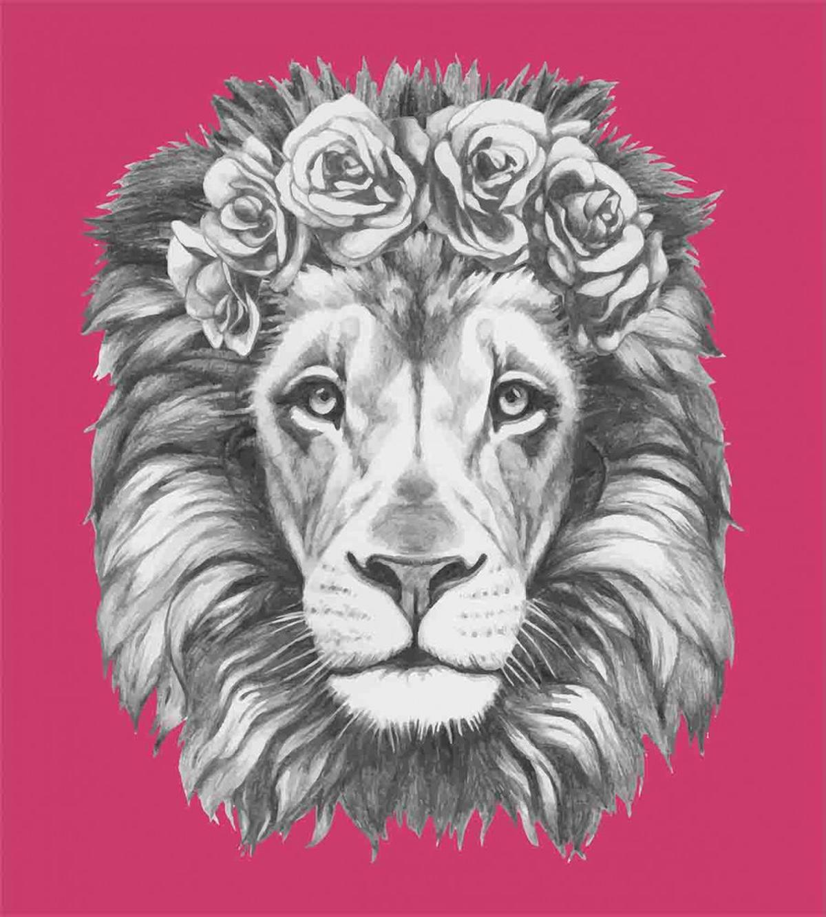 Wild Animal Floral Wreath — Pattern