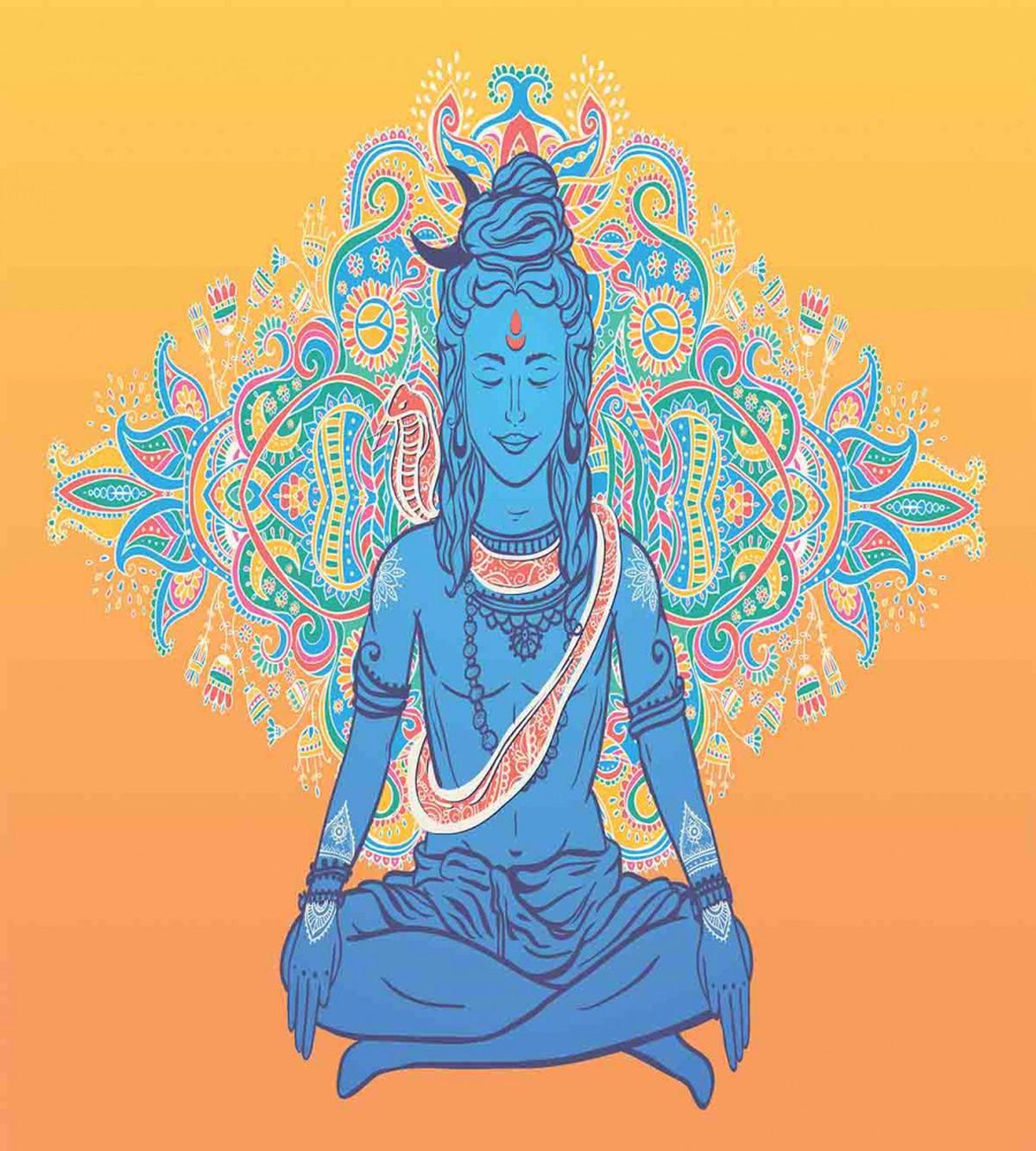 Asian Meditation Ancient Motif — Pattern