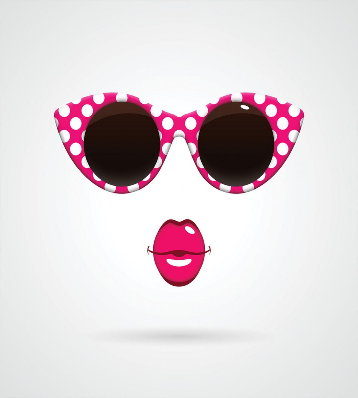 Polka Dot Cat Eye Sunglasses — Pattern