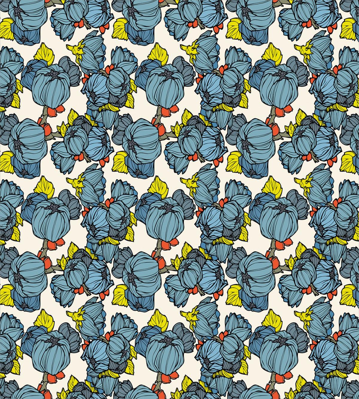 Blue Lupin Lively Garden — Pattern