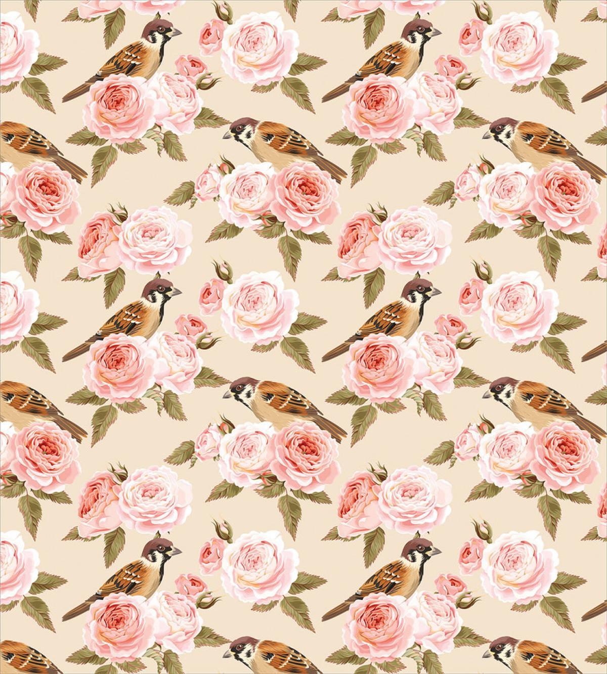 Victorian Style Rose Flowers — Pattern