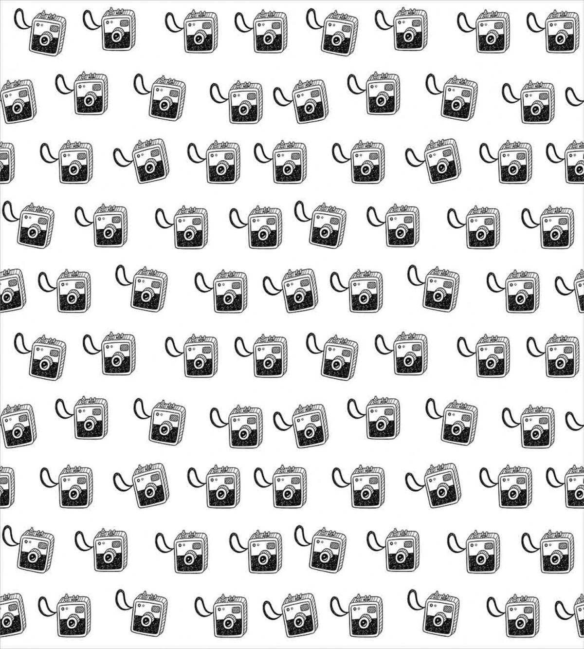 Doodle Retro Photo Devices — Pattern