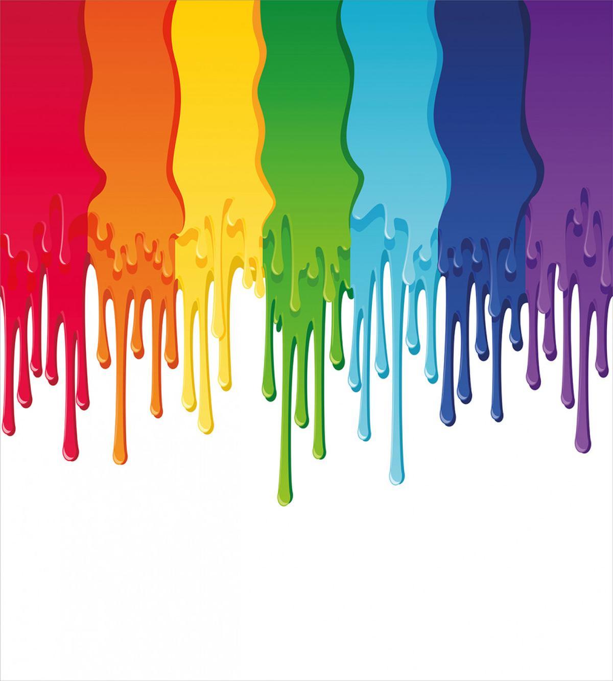 Rainbow Colored Paint — Pattern