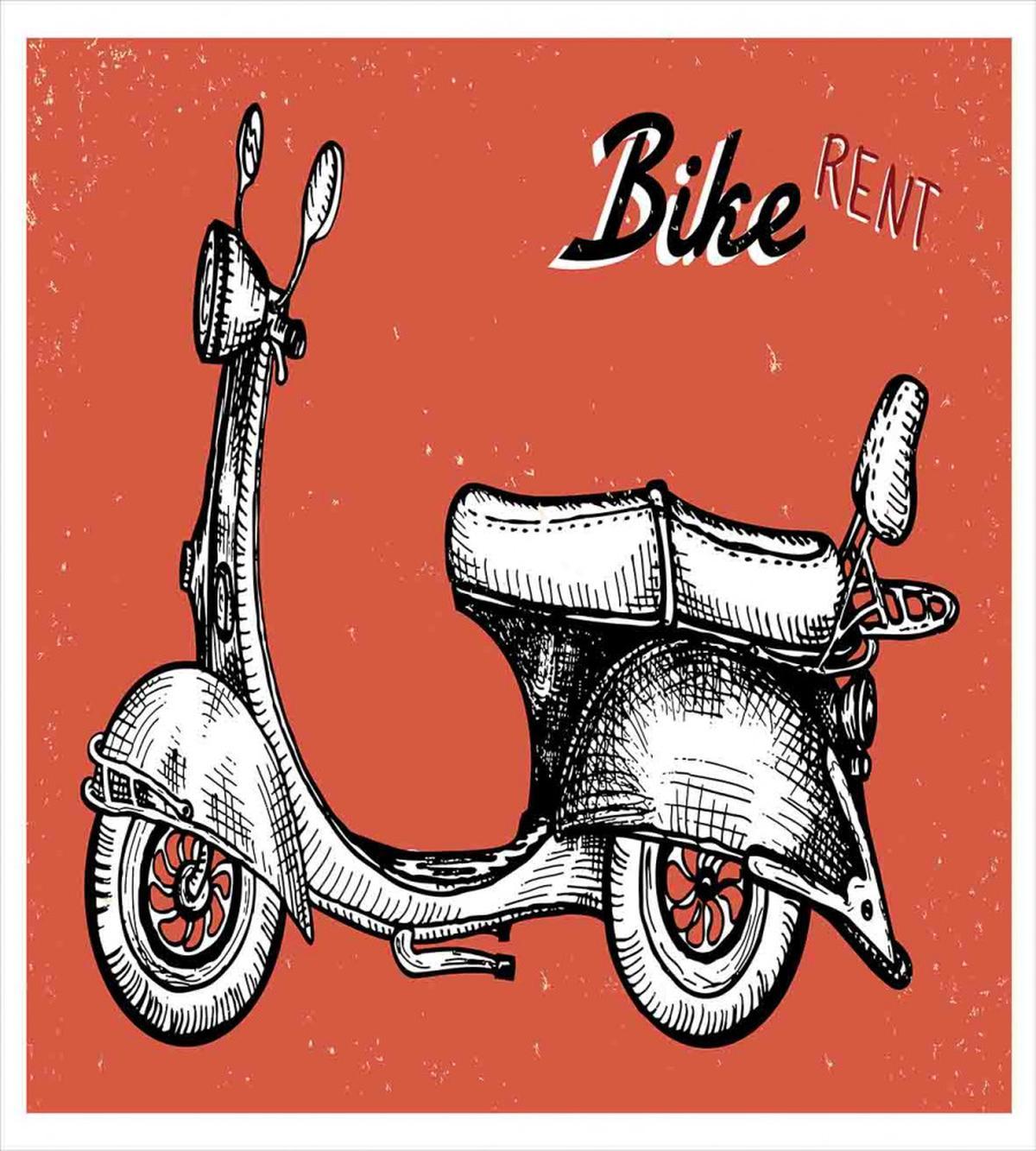 Scooter Bicycle Sign — Pattern