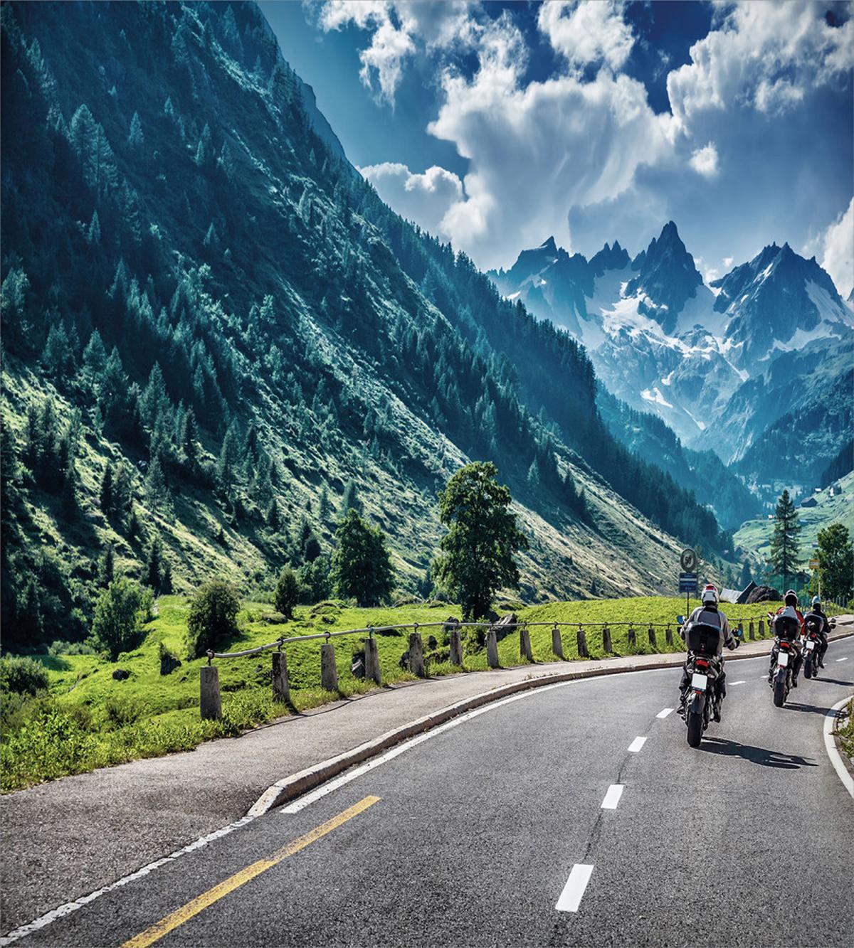 Motorcyclist on Road — Pattern