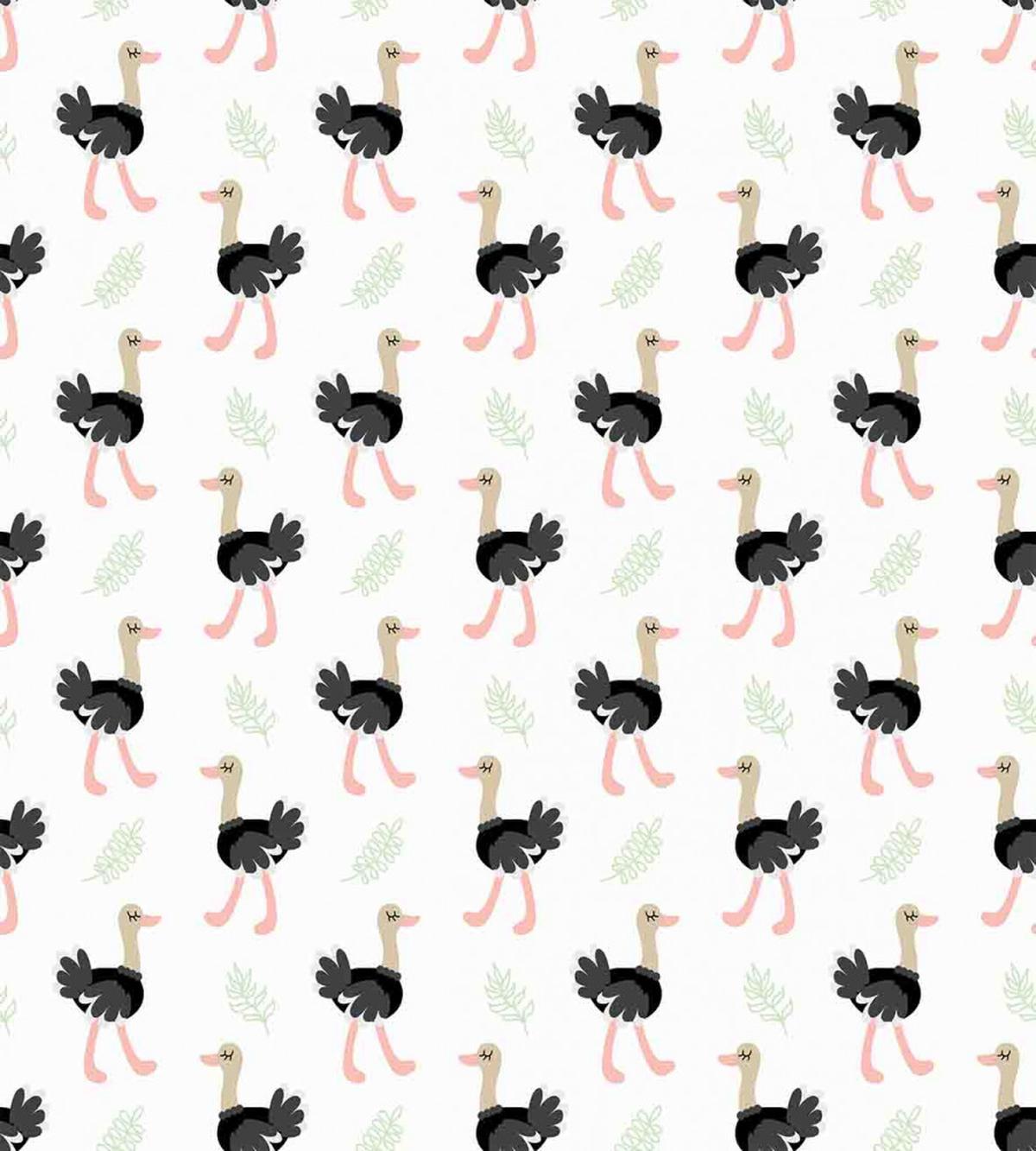 Hipster Bird Botany Leaves — Pattern