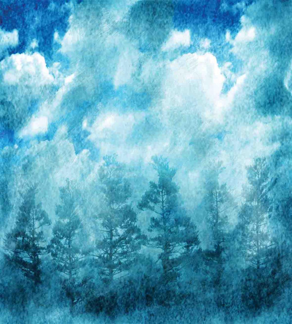 Grunge Sky Foggy Night — Pattern