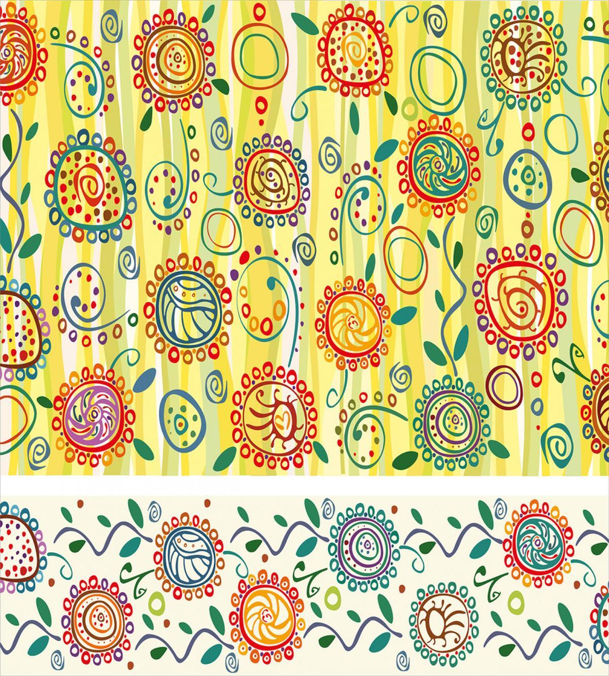 Circles Leaves Abstact — Pattern