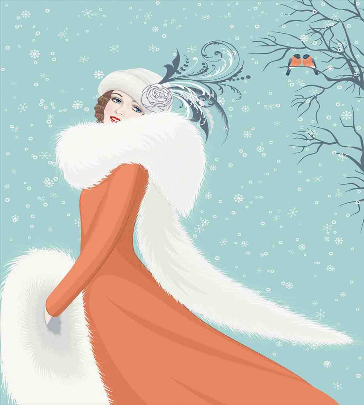 Lady in Red Coat — Pattern